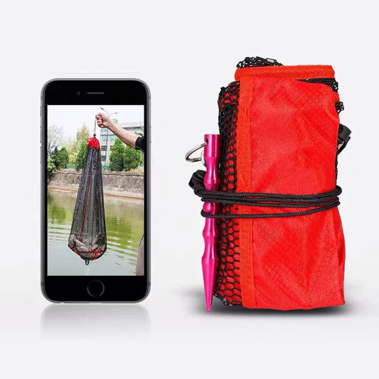 Prior Lake Bait and Tackle Portable Fishing Net Drawstring Bag Open View