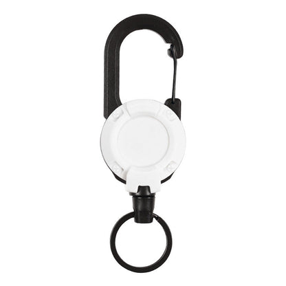 Prior Lake Bait and Tackle Retractable Cable Keychain Spring Clip Black Version