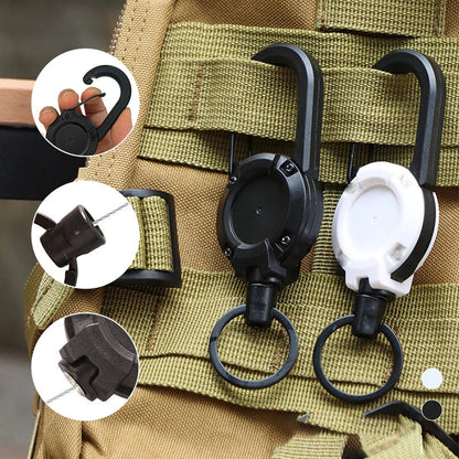 Prior Lake Bait and Tackle Retractable Cable Keychain Spring Clip Front View