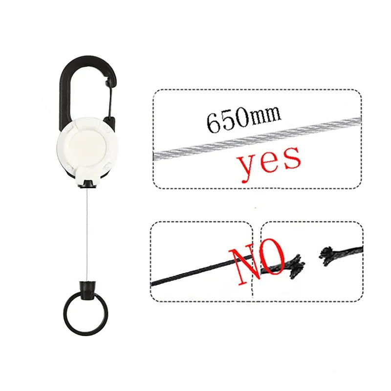 Prior Lake Bait and Tackle Retractable Cable Keychain Spring Clip In Use