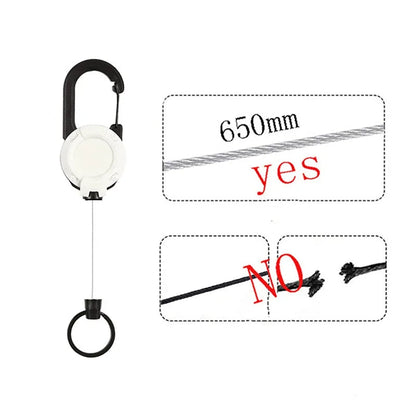 Prior Lake Bait and Tackle Retractable Cable Keychain Spring Clip In Use