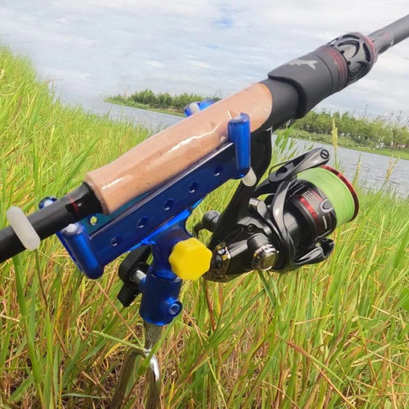 Prior Lake Bait and Tackle Self-Locking Fishing Rod Holder Bracket In Use