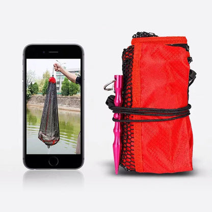 Prior Lake Bait and Tackle Portable Fishing Net Drawstring Bag Open View